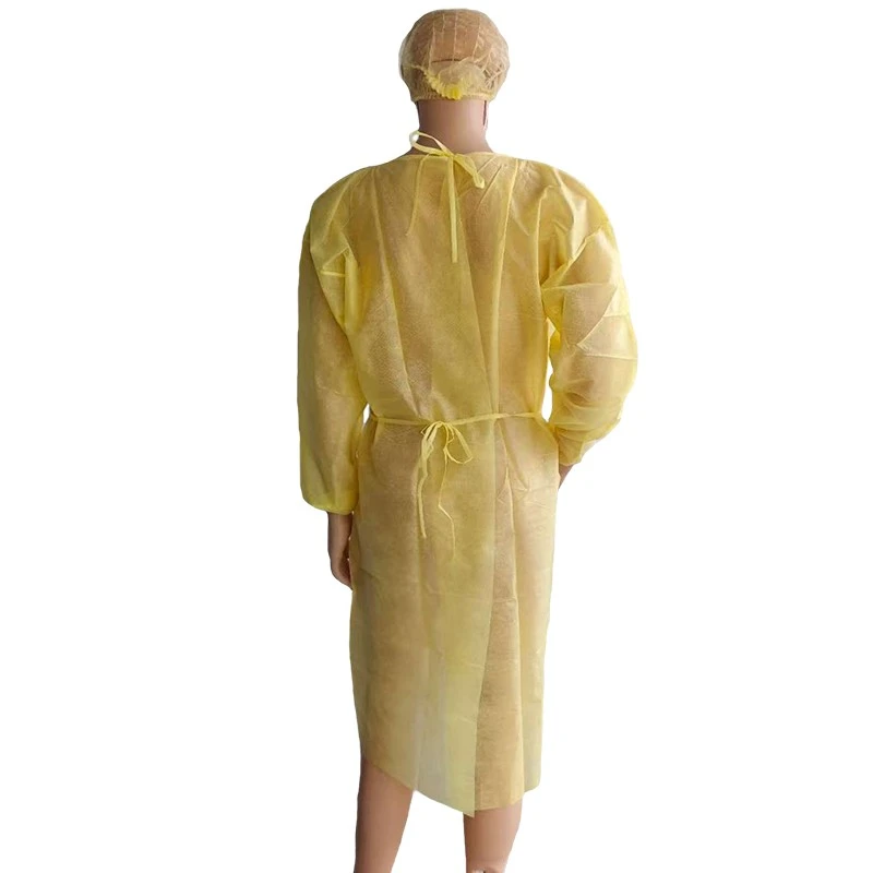 PP Yellow Isolation Gowns factory